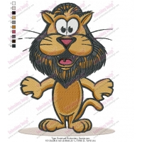 Tiger Surprised Embroidery Design